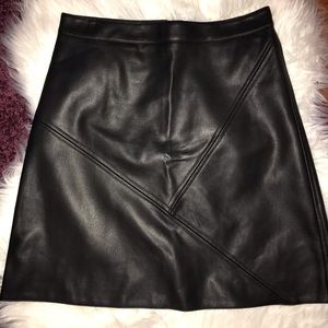 Zara black leather skirt